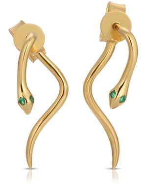 Native Gem Snake Charmer Earrings - Metallic