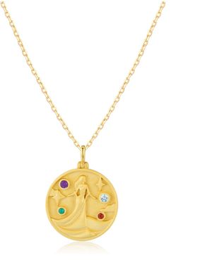 Azura Jewelry New York Virgo Zodiac Mantra Necklace Vermeil - Metallic