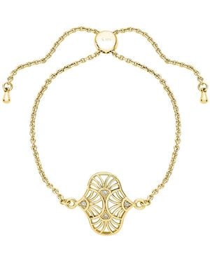 Lucy Quartermaine Art Deco Oval Bracelet - Metallic