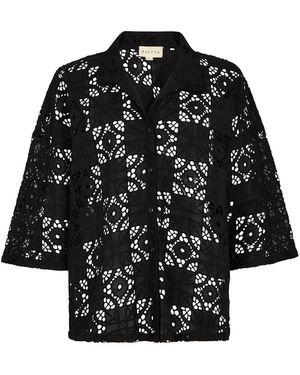 Raffya Shelli All Over Broderie Anglaise Shirt - Black