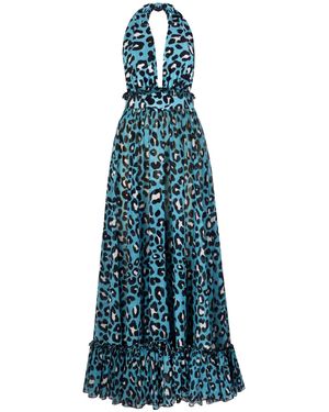 Nur Karaata Saponaria Leo Beach Dress - Blue