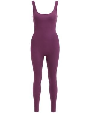 Altra Volta Sculpted Ribbed Jumpsuit - Purple