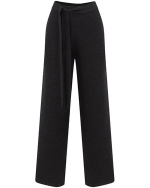 Peraluna Bell Bottom Knit Pants - Black