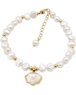Uchi and Soto Shinju Pearl & Shell Bracelet - Metallic