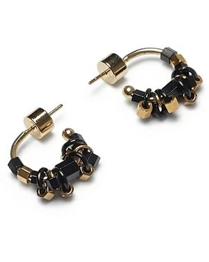 Kirei Edge And Stainless Steel Hoop Earrings - Metallic