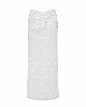 OW Collection Selah Lace Maxi Skirt - White