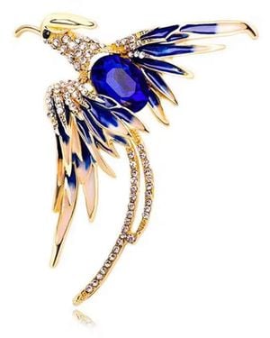 Chanel Joan Elkayam Crystal Bird Brooch - Blue