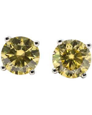 Harfi Citrine Moissanite Crystal Sterling Earrings - Green