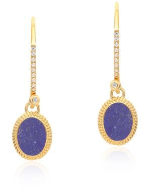 Preeti Sandhu Ara Woven Lapis Lazuli Drop Earrings - Blue