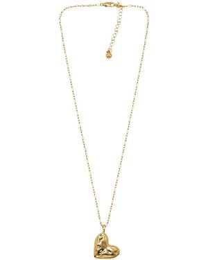 Uchi and Soto Kokoro Molten Heart Necklace - Metallic
