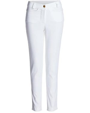 Conquista Fitted Mid Rise Trousers - White
