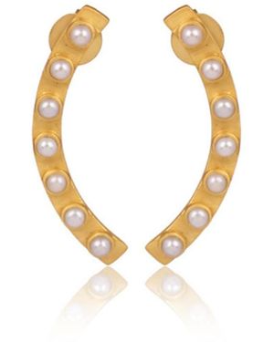 Christina Greene Pearl Cuff Earring - Metallic