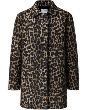 Ats the Label Neutrals Livia Leopard Outerwear - Black