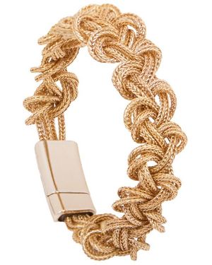 Saachi Braided Knot Metal Bracelet - Metallic