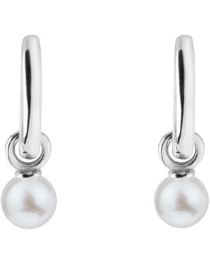 Ora Pearls Aetia Pearl Hoop Earring - Metallic