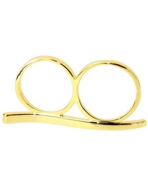 Saachi Double The Bar Ring - Metallic