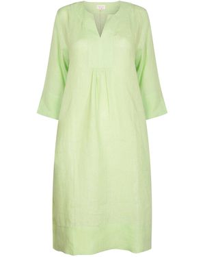 NoLoGo-chic Life Style Easy Tunic Dress Linen - Green