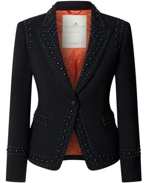 The Extreme Collection Blazer With Bold Stud Accents Rock Star - Black