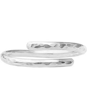 Kiri & Belle Adjustable Hammered Sterling Ring - White