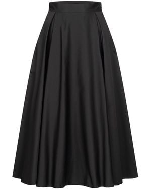 Marianna Déri Pleated Cotton Sateen Skirt - Black
