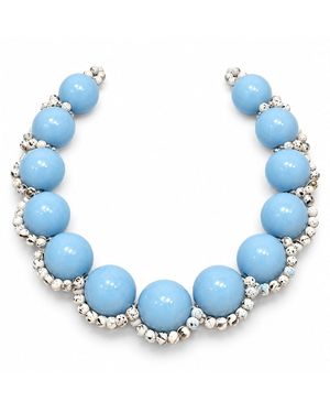 Eyeconic by Samar Ajram Vivian Sky Beaded Necklace - Blue