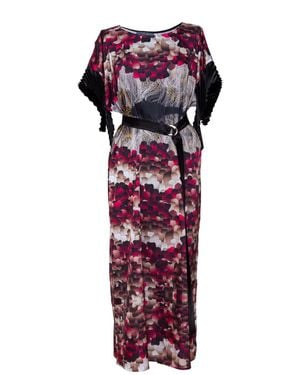 ARTISTA Feathers Long Dress - Purple