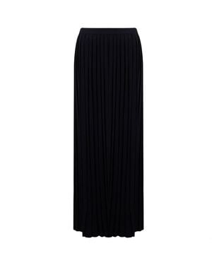 Peraluna Pleated Maxi Knitted Skirt - Black