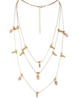 Saachi Multi Layered Light Necklace - Metallic