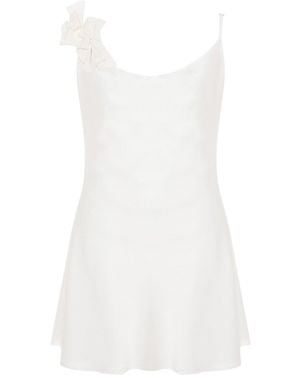 Maison sél Mini Lune Blanche Dress – - White