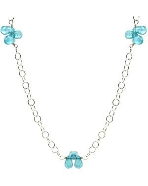 Lori Kaplan Design Sterling Apatite Chain Necklace - Metallic