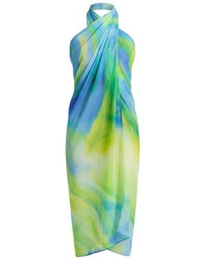 LOVEIST STORE Estera – & Abstract Sheer Beach Sarong - Green