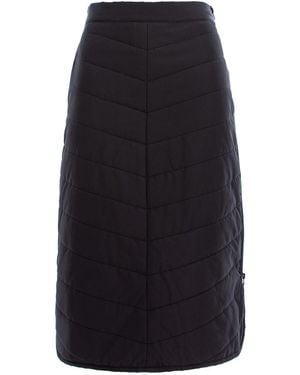 concept A trois Quilted Skirt With One Side Zipper - Black