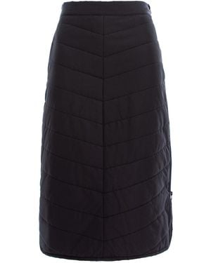 concept A trois Quilted Skirt With One Side Zipper - Black