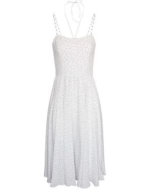 2KStyle Bellina Polka-Dot Spaghetti-Straps Midi Dress - Blue