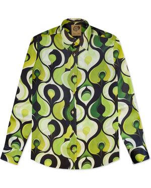 Gresham Blake Apples Silk Shirt - Green