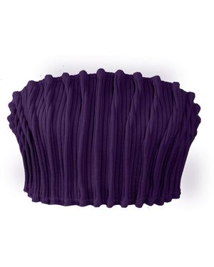 Kargede Knit Bandeau Top – Strapless, Fitted & Cropped - Purple