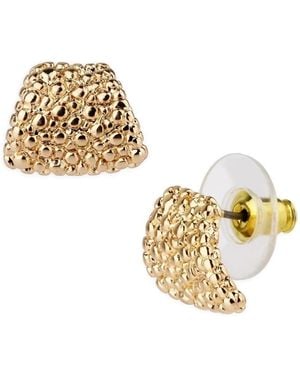 Saachi Cluster Bead Stud Earrings - Metallic