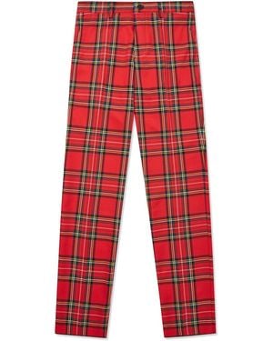 Gresham Blake Stewart Royal Tartan Trouser - Red