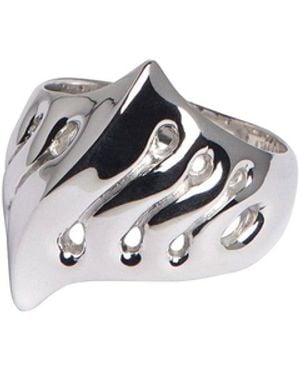Luna Delphine Blade Ring - White