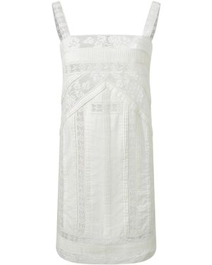 Pecanpepperpelican Lace Puzzle Short Dress - White