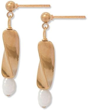 A Weathered Penny Sierra Pearl Studs - White