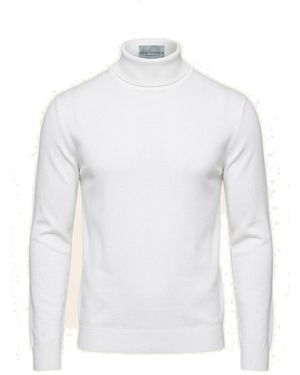 Ron Tomson Roll Neck Knit Jumper - White