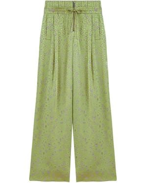 Nocturne Printed Wide-Leg Pants - Green
