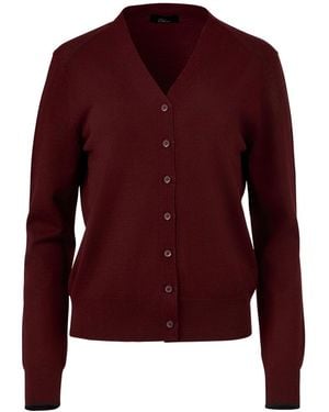 Elune Mode V-Neck Cardigan _ Deep Merlot - Red