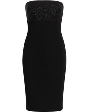 Conquista Straight Strapless Mini Dress - Black