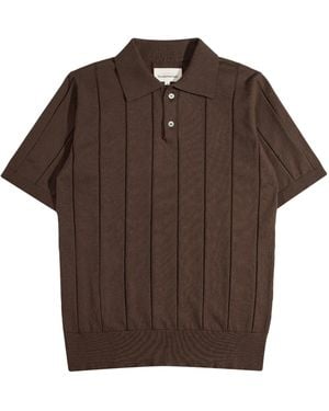 Far Afield Jacobs Knit Polo - Brown