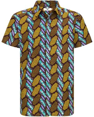 Ohema Ohene Short Sleeve Shirt 'Blu' - Black