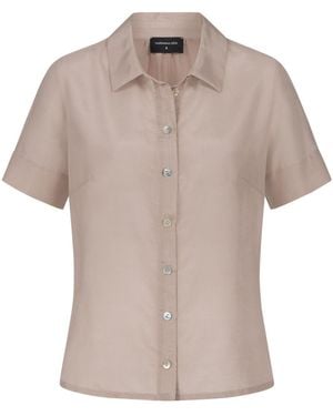Marianna Déri Taupe Silk Blend Blouse - Brown