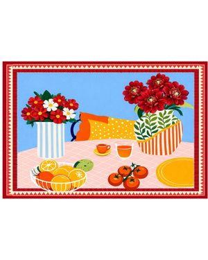 DHARA SHETH DUBAI Mediterranean Picnic Resort Cotton Sarong - Orange