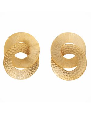 Meraki by Rashmi Bajaj Double Plated Hoop Earrings - Metallic